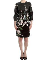 Dolce & Gabbana Black patent floral HANDPAINTED dress -   -  Dolce & Gabbana.